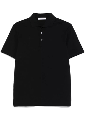 Cruciani cutaway-collar polo shirt - Black