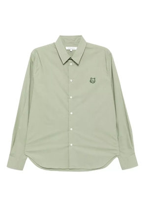 Maison Kitsuné Tonal Fox head patch shirt - Green