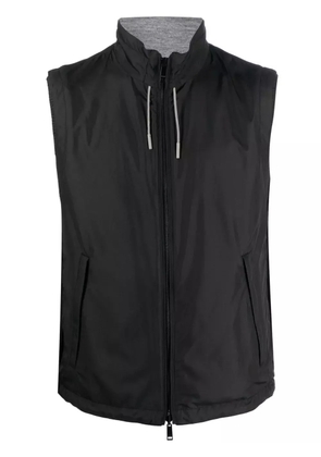 Zegna reversible cashmere gilet - Black