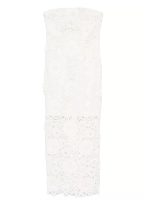 ROTATE BIRGER CHRISTENSEN 3D lace midi dress - Neutrals