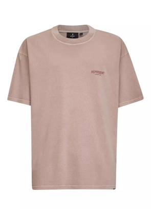 Represent logo-print cotton T-shirt - Pink