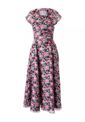 Carolina Herrera peony-print midi dress - Pink