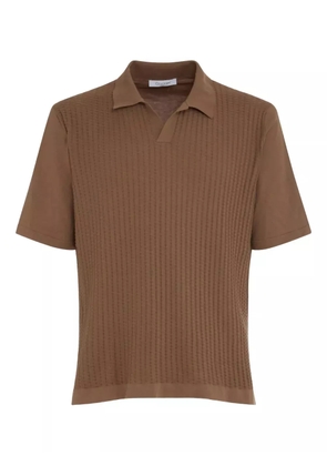 Cruciani textured polo shirt - Brown