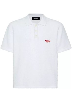 DSQUARED2 logo-appliqué polo shirt - White