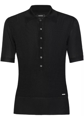 DSQUARED2 logo-plaque polo shirt - Black