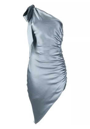 Michelle Mason asymmetric silk minidress - Blue