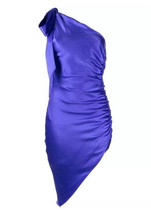 Michelle Mason asymmetric silk minidress - Blue