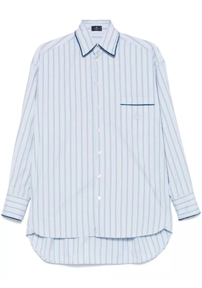ETRO striped poplin shirt - Blue
