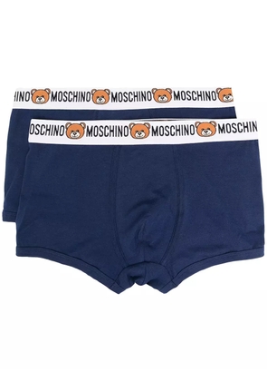 Moschino teddy logo waistband briefs - Blue