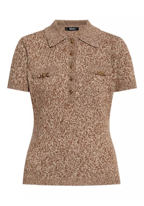 Versace knit polo top - Brown
