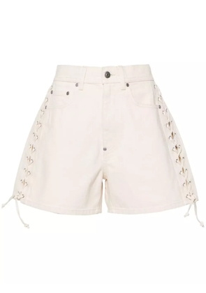 Stella McCartney lace-up cotton shorts - Neutrals
