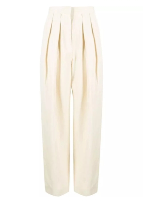 Stella McCartney high-waisted pleated trousers - Neutrals