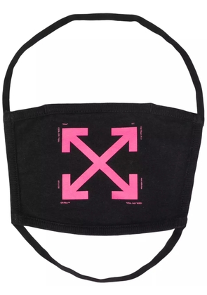Off-White logo-print face mask - Black