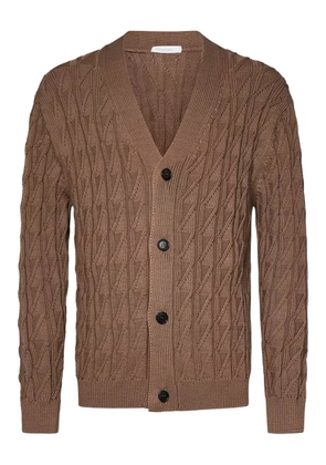 Cruciani cable-knit cardigan - Brown