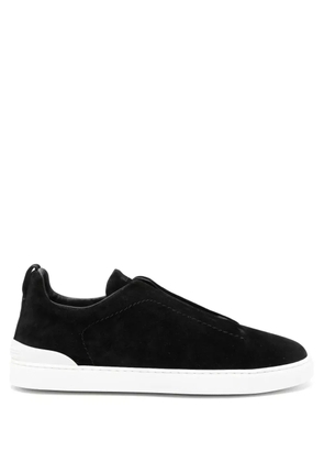 Zegna Triple Stitch leather sneakers - Black