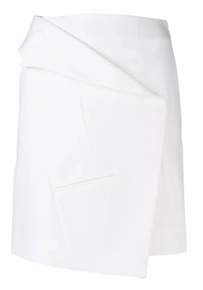 Alexander McQueen asymmetric wool miniskirt - White