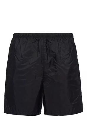 Prada logo-plaque swim shorts - Black