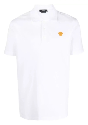 Versace Medusa embroidered polo shirt - White