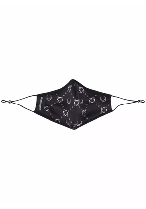 Marine Serre logo-embroidered face mask - Black