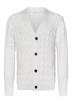 Cruciani cable-knit cardigan - White