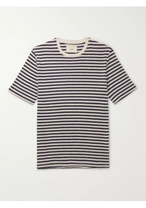 Folk - Striped Slub Cotton-Jersey T-Shirt - Men - Blue - 1