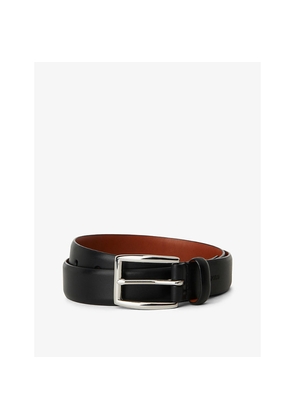 Mens Polo Ralph Lauren Harness Embossed-Logo Leather Dress Belt