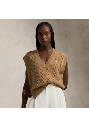 Cable-Knit Sleeveless Jumper