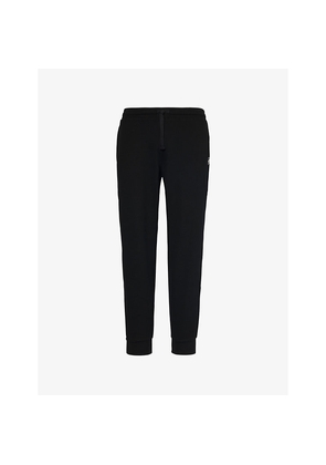 Mens Emporio Armani Drawstring-Waistband Tapered-Leg Relaxed-Fit Stretch-Woven Jogging Bottoms