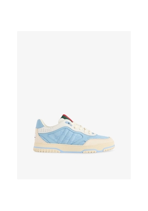 Mens Gucci Re-Web Gg Canvas and Leather Low-Top Trainers