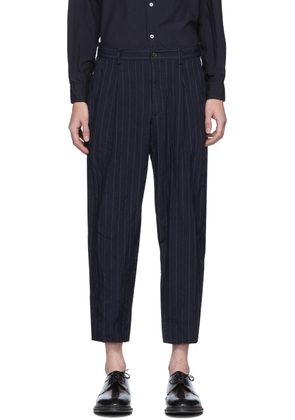 Comme des Garçons Homme Deux Navy Textured Dobby Trousers