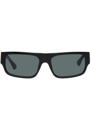 Dries Van Noten Black Linda Farrow Edition Rectangular Sunglasses