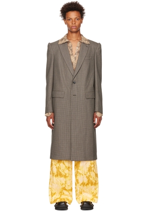 Dries Van Noten Brown Two-Button Coat