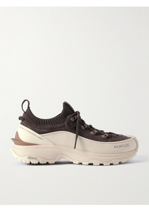 Moncler - Trailgrip Lite 3 Rubber-Trimmed Nubuck and Brushed-Suede Sneakers - Men - Brown - EU 42