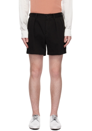 Dries Van Noten Black Pleated Shorts