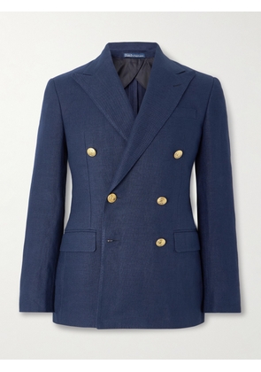 Polo Ralph Lauren - Double-Breasted Linen Blazer - Men - Blue - UK/US 38