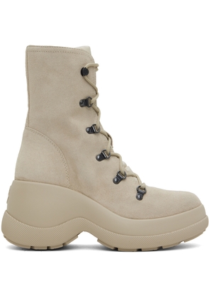 Moncler Beige Resile Trek Boots