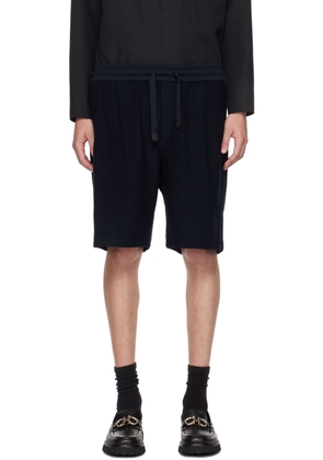 Brioni Navy Drawstring Shorts