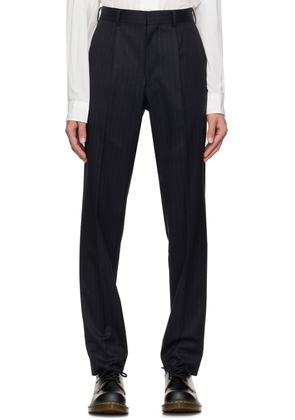 Comme des Garçons Homme Deux Navy Pinstripe Trousers