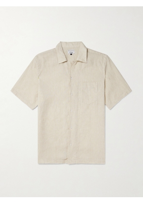 Kingsman - Drake's Convertible-Collar Linen Shirt - Men - Neutrals - S