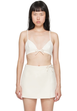 Valentino Off-White Bow Bra