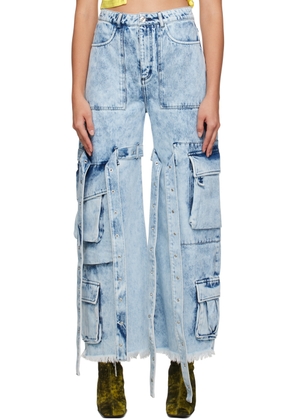 Marques Almeida Blue Multipocket Jeans