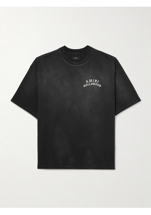 AMIRI - Hollywood Logo-Print Cotton-Jersey T-Shirt - Men - Black - XS