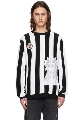 424 Black & White Striped Sweater