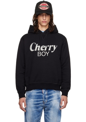 Dsquared2 Black 'Cherry Boy' Cool Fit Hoodie