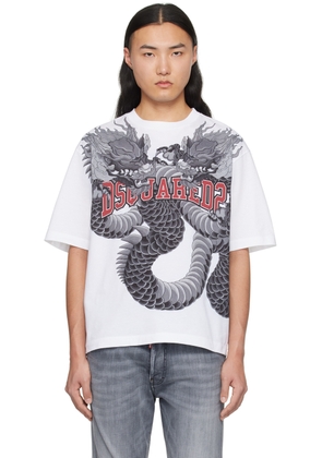 Dsquared2 White Loose-Fit T-Shirt