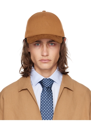 ZEGNA Tan Cotton Wool Baseball Cap