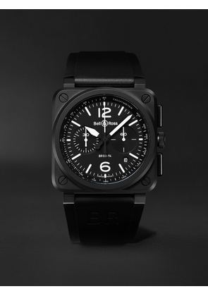 Bell & Ross - BR 03-94 Automatic Chronograph 42mm Ceramic and Rubber Watch, Ref. No. BR0394-BL-CE - Men - Black