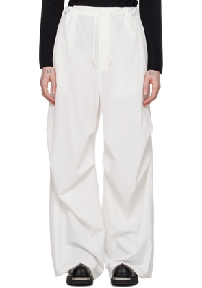 MM6 Maison Margiela Off-White Drawstring Trousers