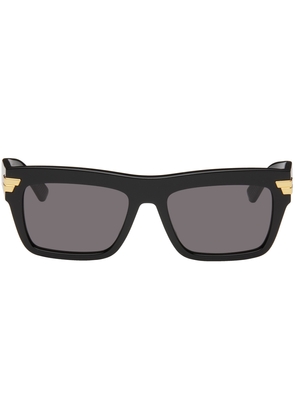 Bottega Veneta Black Rectangular Sunglasses