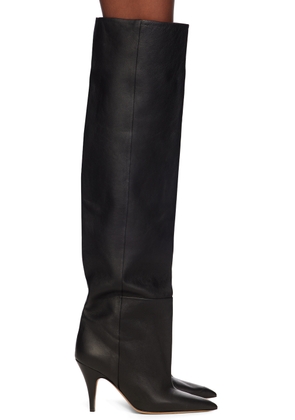 KHAITE Black 'The River' Tall Boots